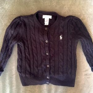 Sparkly Black Ralph Lauren Cardigan - 12 Months